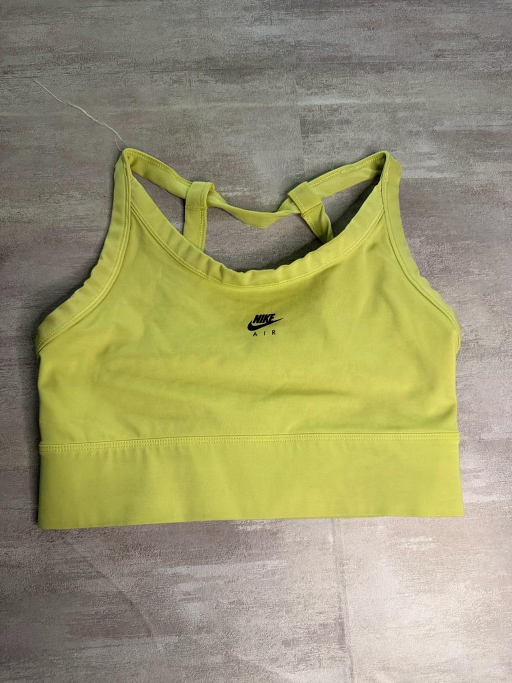 Nike Women's Neon Yellow Athletic Crop Sports Bra